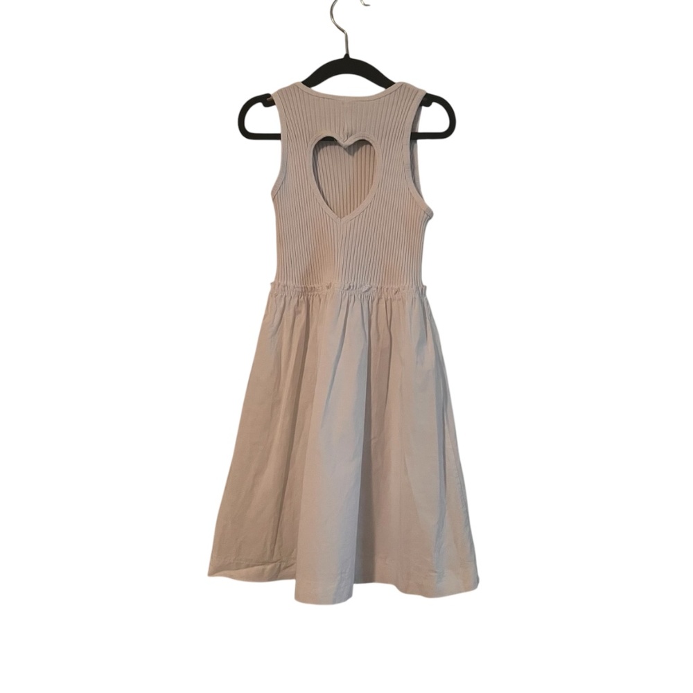 Zara Girl's White Sleeveless Ribbed Dress Size 8 - Picture 2 of 3